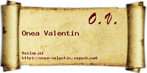 Onea Valentin névjegykártya